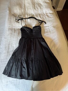 staud mini teresa dress Mini Teresa cotton minidress in black - Staud